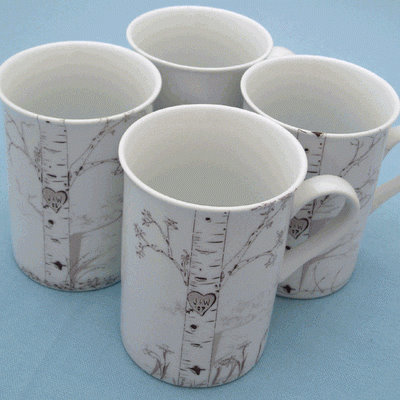 Custom birch mug set from Rust Designs Custom birch mug set from Rust Designs